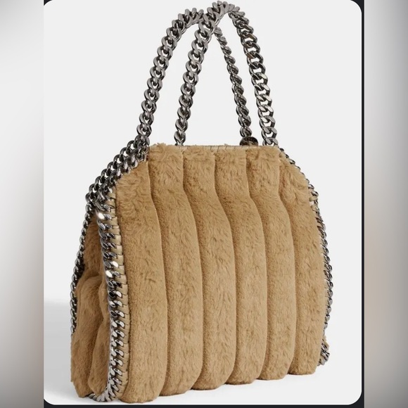 Stella Mccartney Falabella Quilted Faux Fur Shoulder Bag - Picture 1 of 3